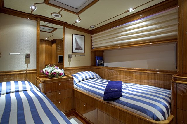 Charter Yacht THIS IS US twin cabin - Image courtesy of Holland Jachtbouw
