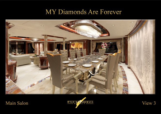 FB253 Diamonds Are Forever Superyacht Main salon
