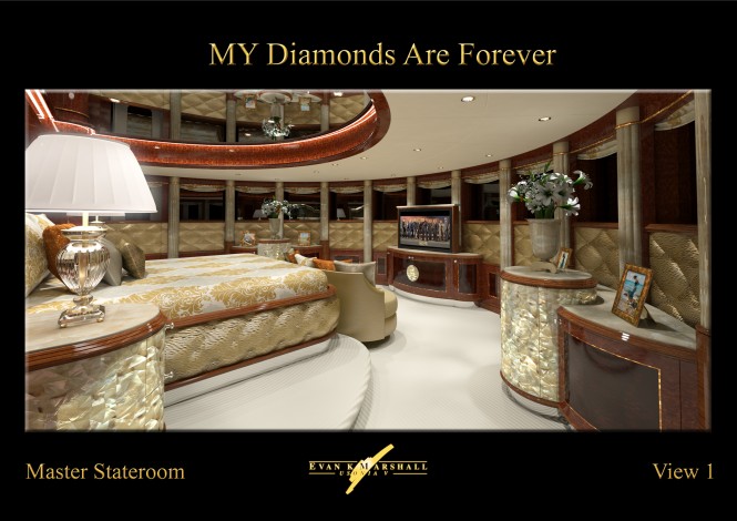 FB253 Diamonds Are Forever Superyacht Master suite