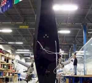 Hall Spars four-spreader mast for the 50m sailing yacht Wally 164 due to be launched by Spring 2012