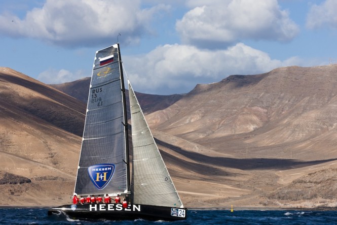 Heesen Yachts Sponsored Team Synergy at the 2012 RC44 Puerto Calero - Photo credit Carlo Borlenghi.jpg