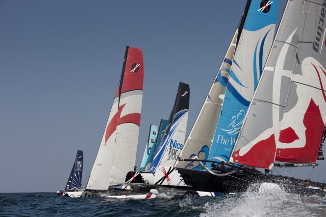 Muscat 2011 - Fleet racing - Credit: Lloyd Images