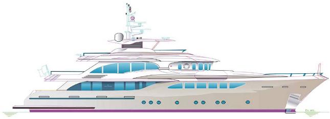 New 120´ Jade Motor Yacht due to be launched in 2013