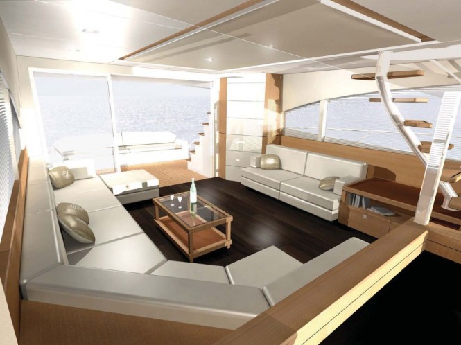 New Johnson 65 motor yacht interior from Dixon Yacht Design 