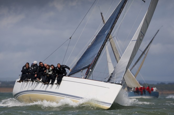 Peter Rutter and his Trustmarque Quokka yacht´s crew Photo by P. Wyeth/pwpictures