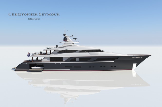 Project 58 – A 58m motor yacht design by Christopher Seymour Designs