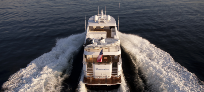 Queenship 74 motor yacht Meriweather - Image courtesy of Queenship