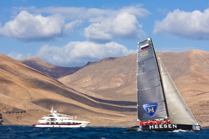 Quinta Essentia Yacht and Team Synergy at the RC44 in Puerto Calero - Photo credit Carlo Borlenghi