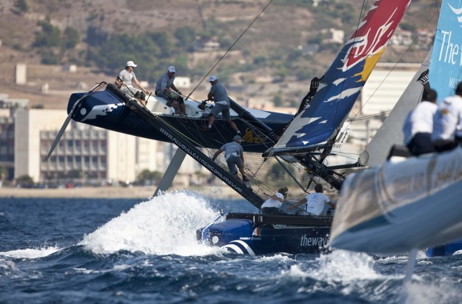 Extreme Sailing Series 2011 - Act 7 - Trapani - Red Bull Sailing Team Omar Air Credit Lloyd Images