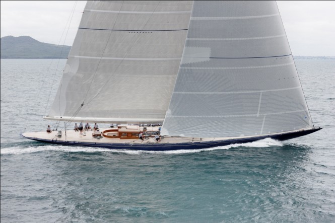 Sailing yacht Endeavour at Sea Trials in Auckland