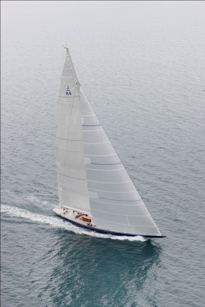 Sailing yacht Endeavour from above - Photo Credit Yachting Developments