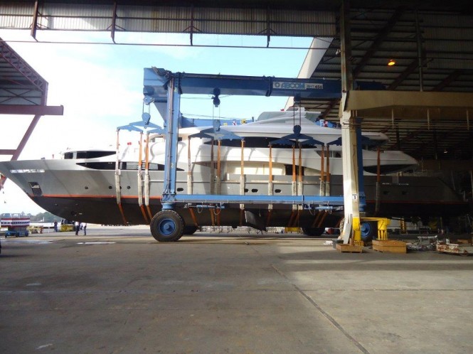 Superyacht TSUMAT by Trinity Yachts Cradled - Photo Credit Trinity Yachts Superyacht TSUMAT by Trinity Yachts Cradled - Photo Credit Trinity Yachts