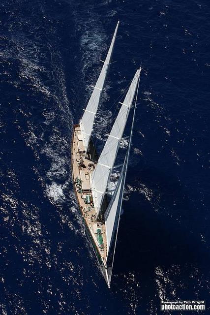 The 214ft Baltic Custom sailing yacht Hetairos - the largest yacht in the fleet - Credit Tim Wright photoaction 