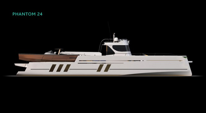 The 24m Phantom yacht - a superyacht support vessel