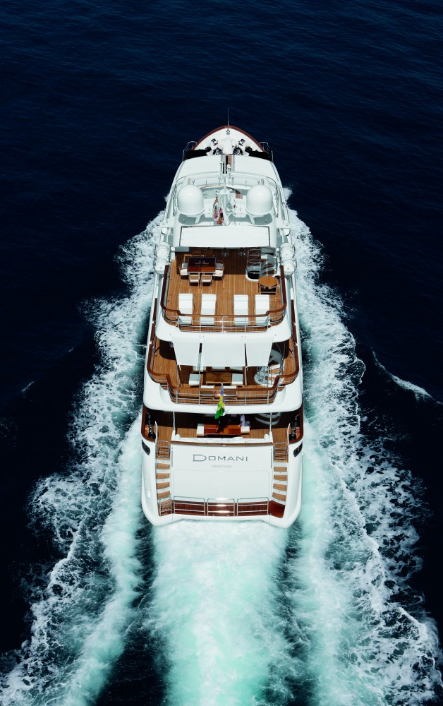 The 36.90m superyacht Domani - view from above