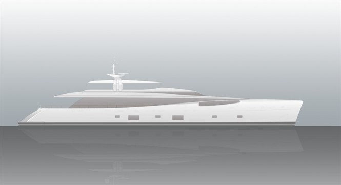 The 46m luxury motor yacht 368 designed by Dubois Yachts