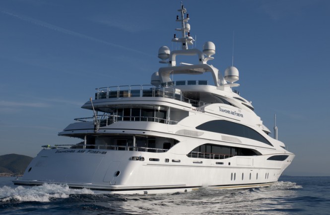 The 61m megayacht Diamonds Are Forever by Benetti