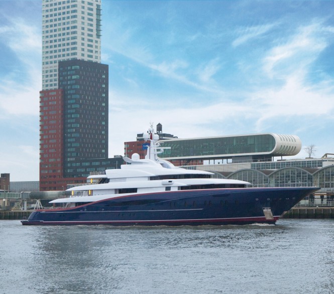 The luxury motor yacht Y707 by Oceanco Photo by Pamela Jones