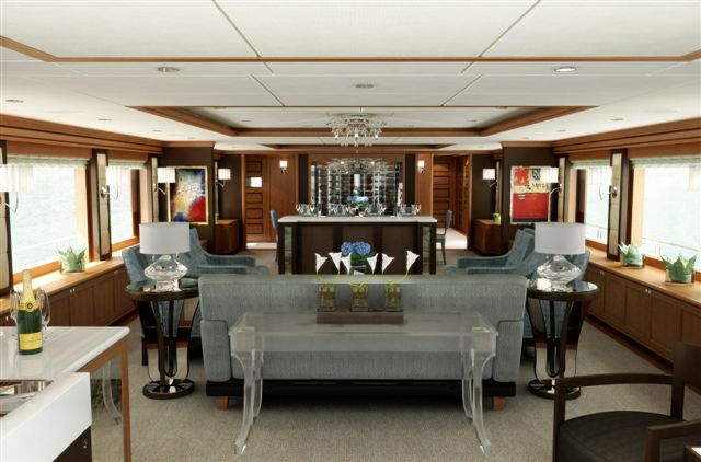 Trinity yachts superyacht BLIND DATE main saloon
