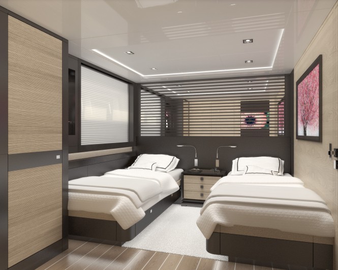 40m Extreme Yacht Guest Cabin