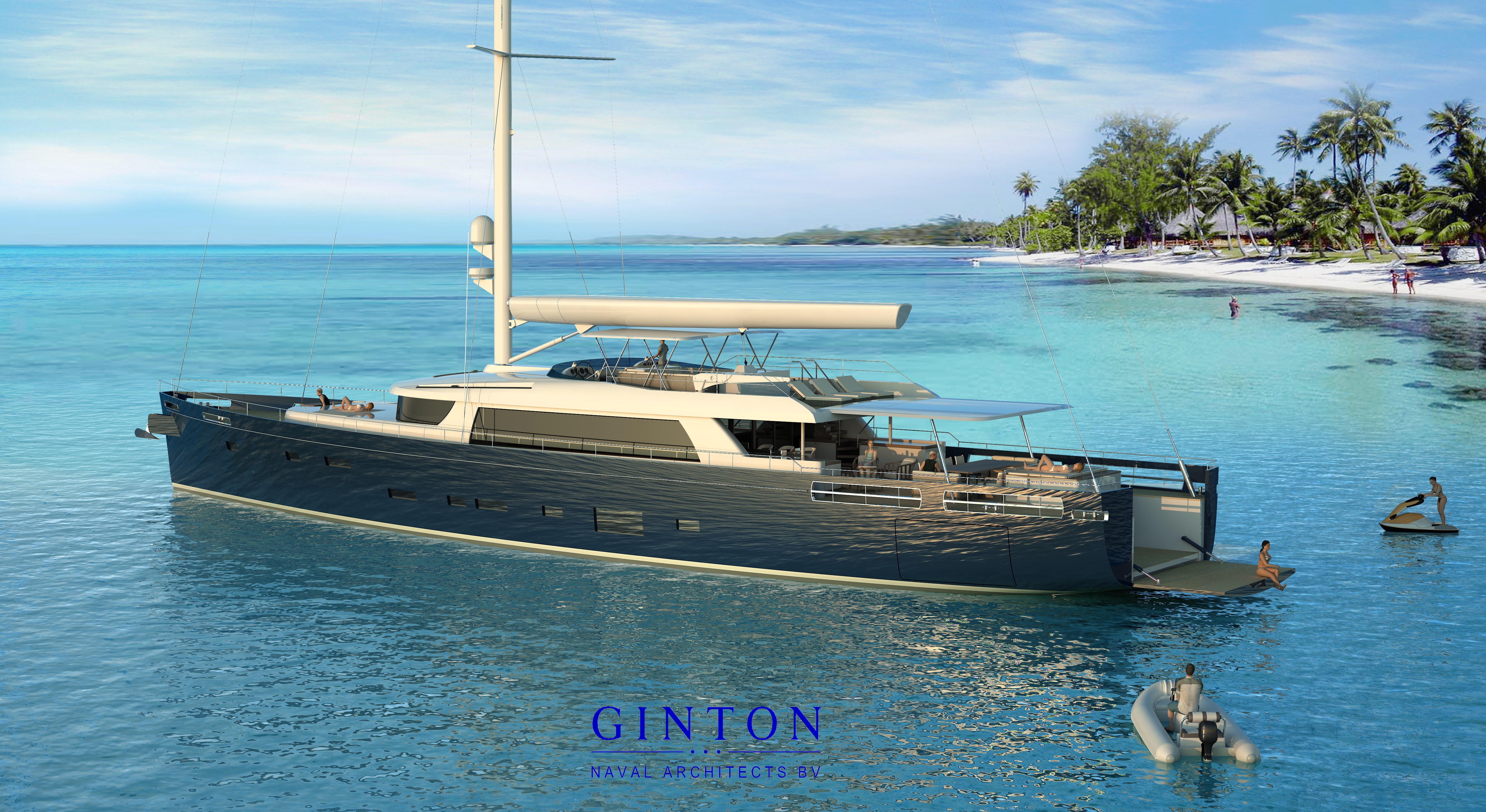 40m sailing yacht Extreme at anchor — Yacht Charter & Superyacht News