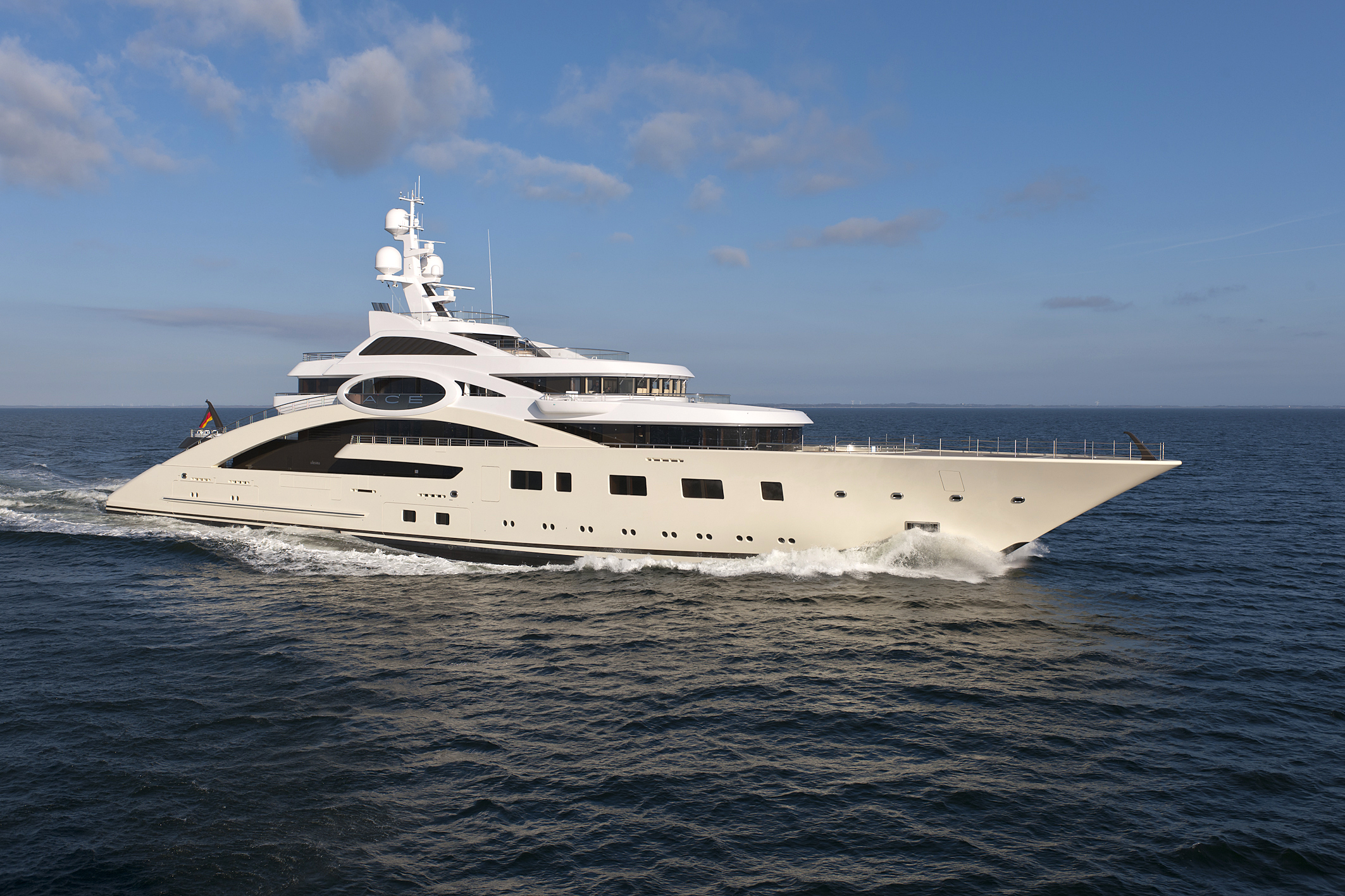 85m luxury motor yacht ACE (ex project Rocky) - Photo by Klaus Jordan