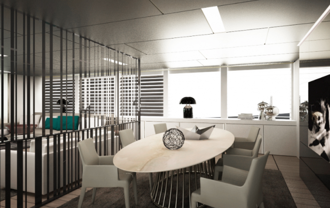 Luxury Yacht Mangusta Oceano 148 - Dining