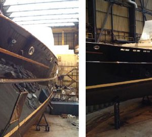 Refit of the 93m megayacht EOS and the 40m superyacht BE MINE by Royal Huisman almost completed