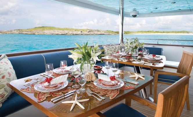 Christensen charter yacht LADY JOY - Al Fresco Dining
