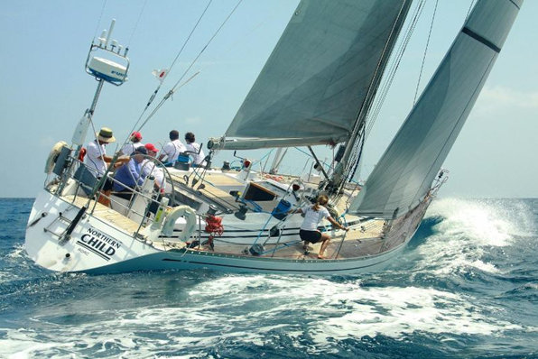 Christian and Lucy Reynolds, Swan 51, Northern Child Credit: BVI Yacht Shots Christian and Lucy Reynolds, Swan 51, Northern Child Credit: BVI Yacht Shots