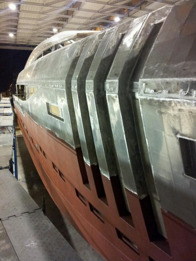 Detail of the 48m KETOS Yacht by ROSSINAVI