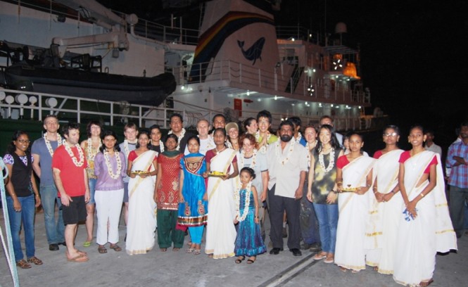 Greenpeace Yacht Esperanza welcomed at Port Blair' 3-3-2012 - Credit Asia Pacific Superyachts Andamans & India