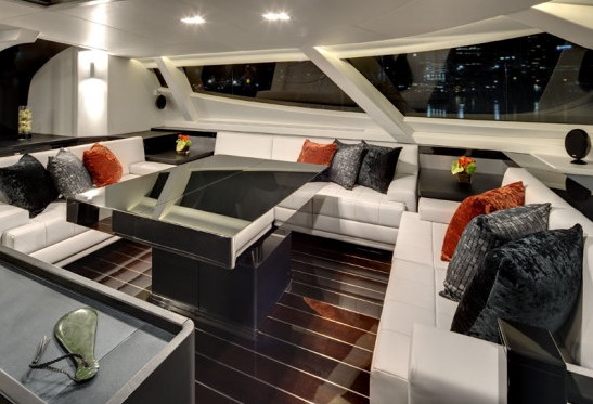 Interior of the 37m sailing yacht BLISS