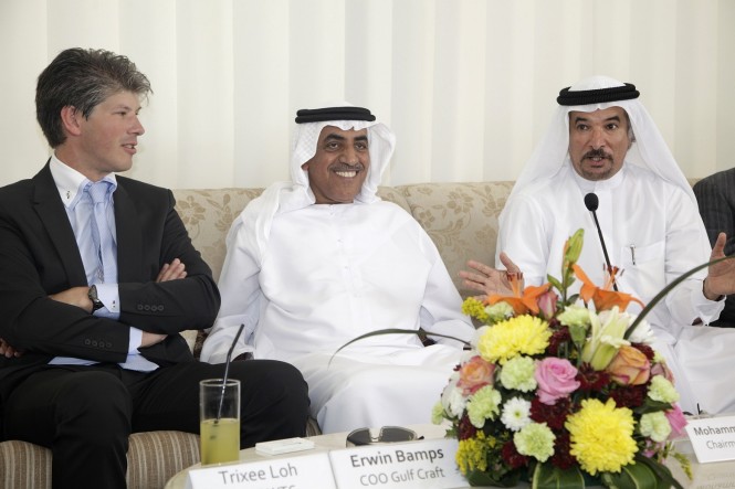 (L-R) Erwin Bamps, Mohammed Alshaali, Saeed Hareb