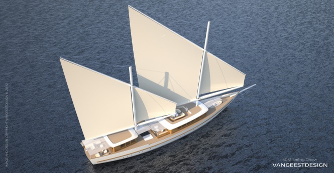 Luxury sailing dhow by Van Geest Design