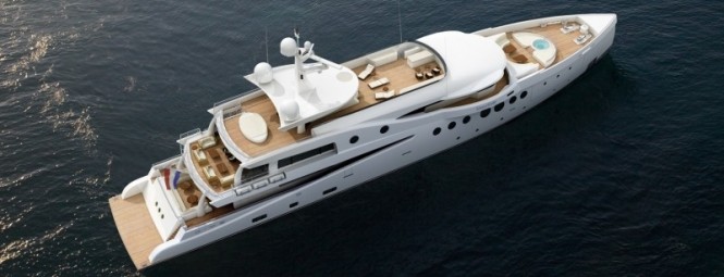 Luxury yacht Amels 199 Optional Helipad plus a Sea of Warm Teak