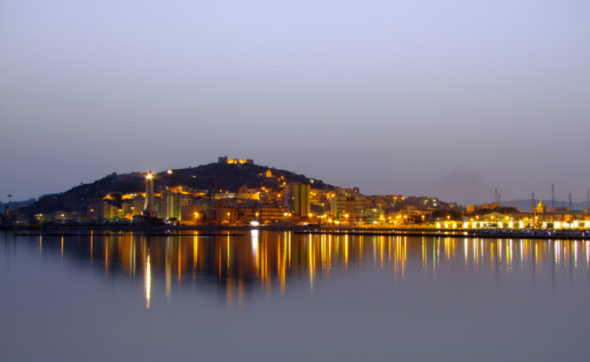 Marina di Cala del Sole after sunset Marina di Cala del Sole after sunset