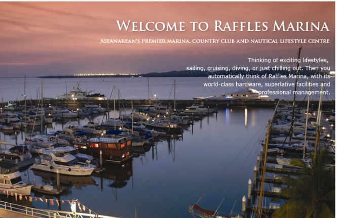 Raffles Marina situated in a popular Asian yacht charter location - Singapore
