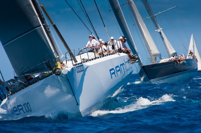 Sailing yacht Rambler 100 Credit Christophe Jouany Les Voiles de Saint Barth