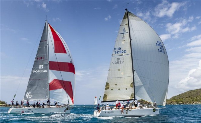 Yachts SMILE AND WAVE and LAZY DOG battled for second and third in CSA 2, respectively Photo by Rolex Ingrid Abery