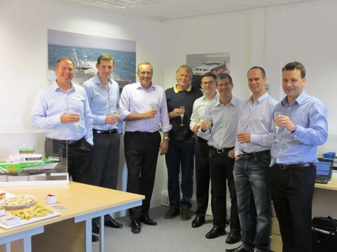 Austal staff at the opening of the new UK office