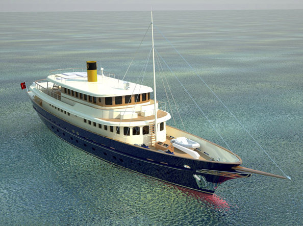 Bilgin 160 Sister superyacht - front view Bilgin 160 Sister superyacht - front view