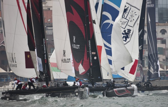 Close racing on day 3 in Qingdao - Photo credit Lloyds Images.