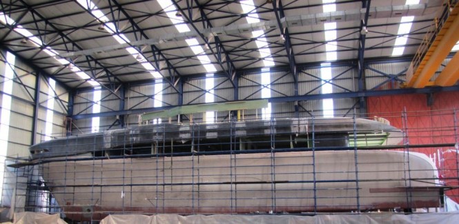 Curvelle yacht Quaranta under construction