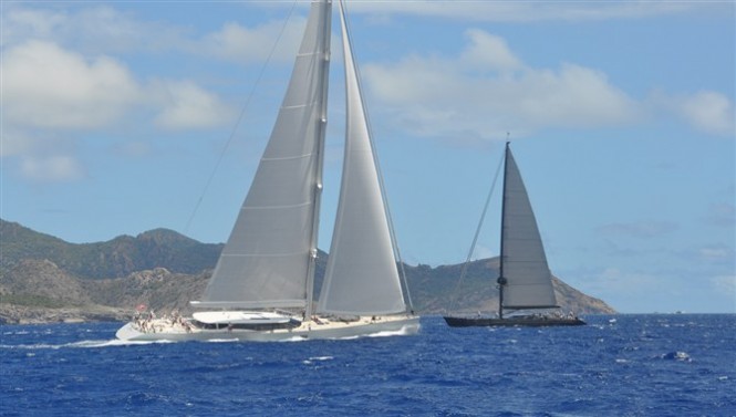 Dubois designed sailing yachts at the 2012 St. Barth's Bucket Regatta 