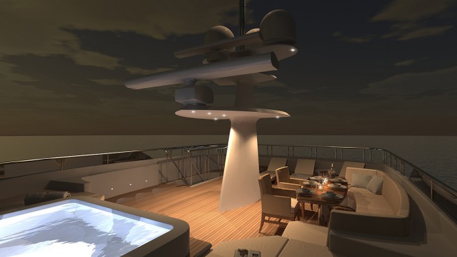 Evan K. Marshall designed luxury yacht Ocean Alexander 120