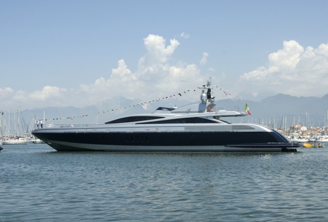 Framura 2 Superyacht at her launch - Photo courtesy of Codecasa