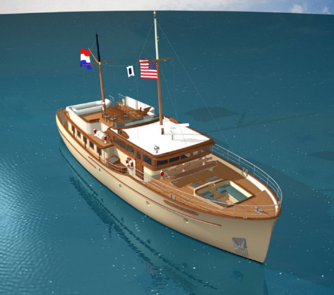 Grande Estime Classic superyacht - view from above