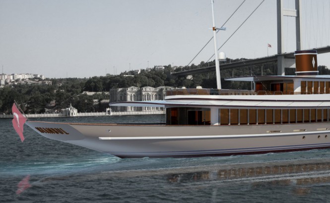 65m Baris Yurek design VIP Tour Boat, which could be arranged to become a luxury motor yacht