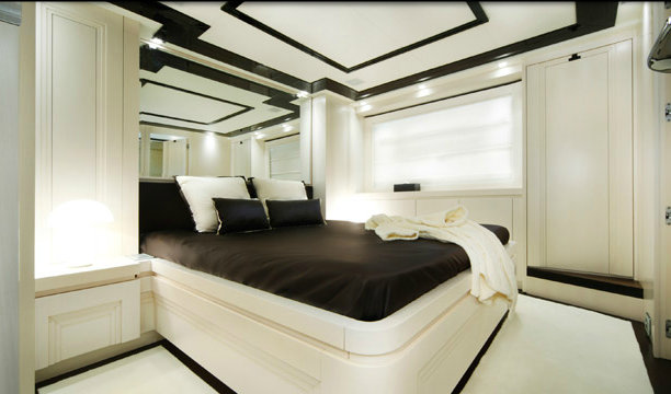 Luxurious cabins aboard the superyacht Navetta 26 by Filippetti Yachts